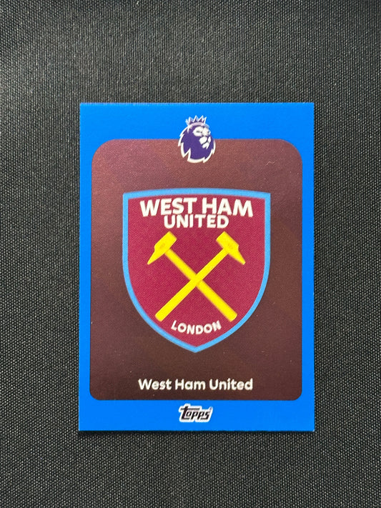 West Ham United Badge Blue Parallel Base - Topps Premier League 2026