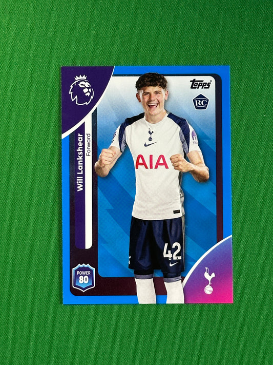 Will Lankshaer Blue Parallel Base - Topps Premier League 2026