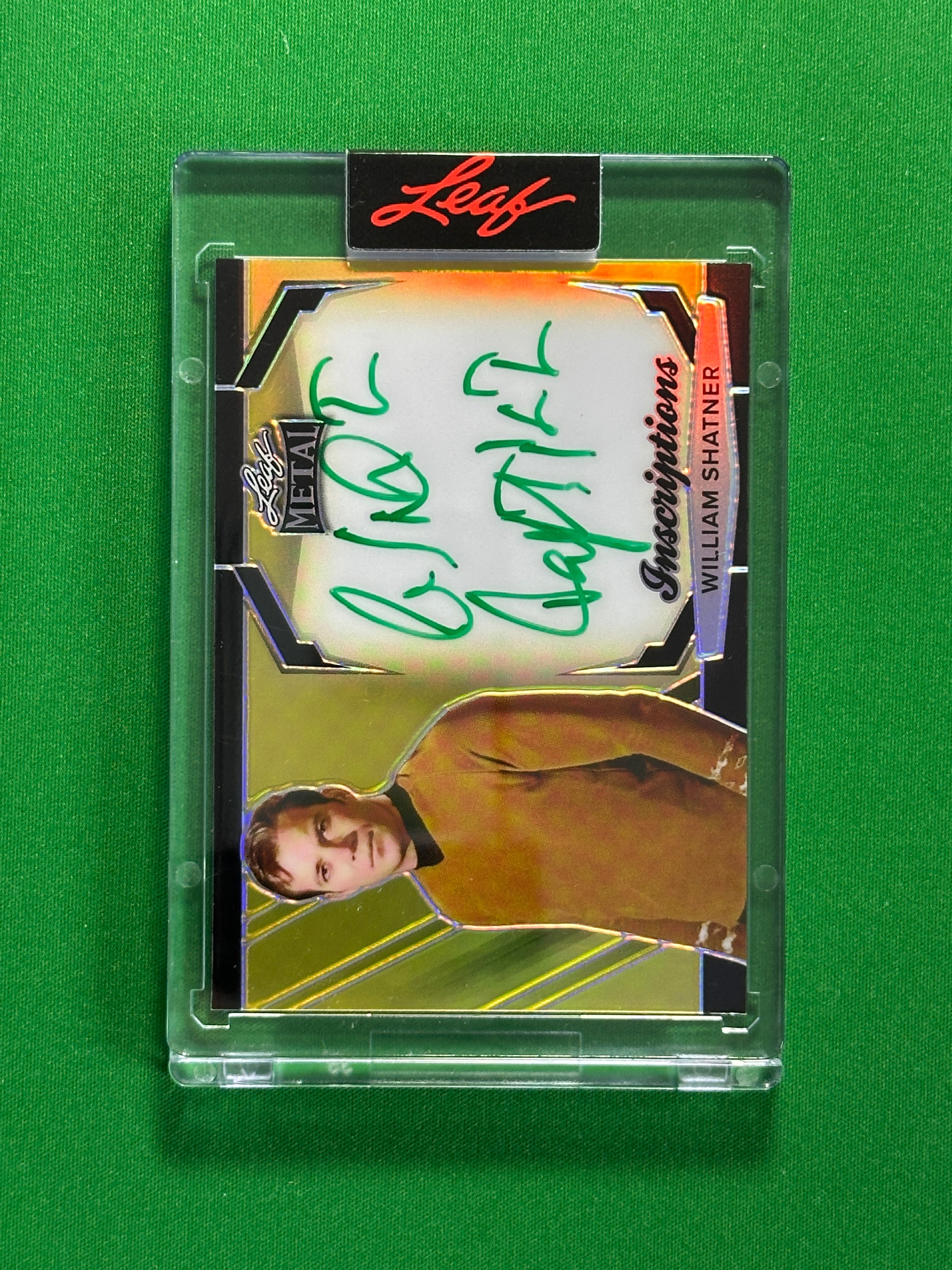 William Shatner Inscriptions Autograph 68/100 - Leaf Pop Century 2025 ...
