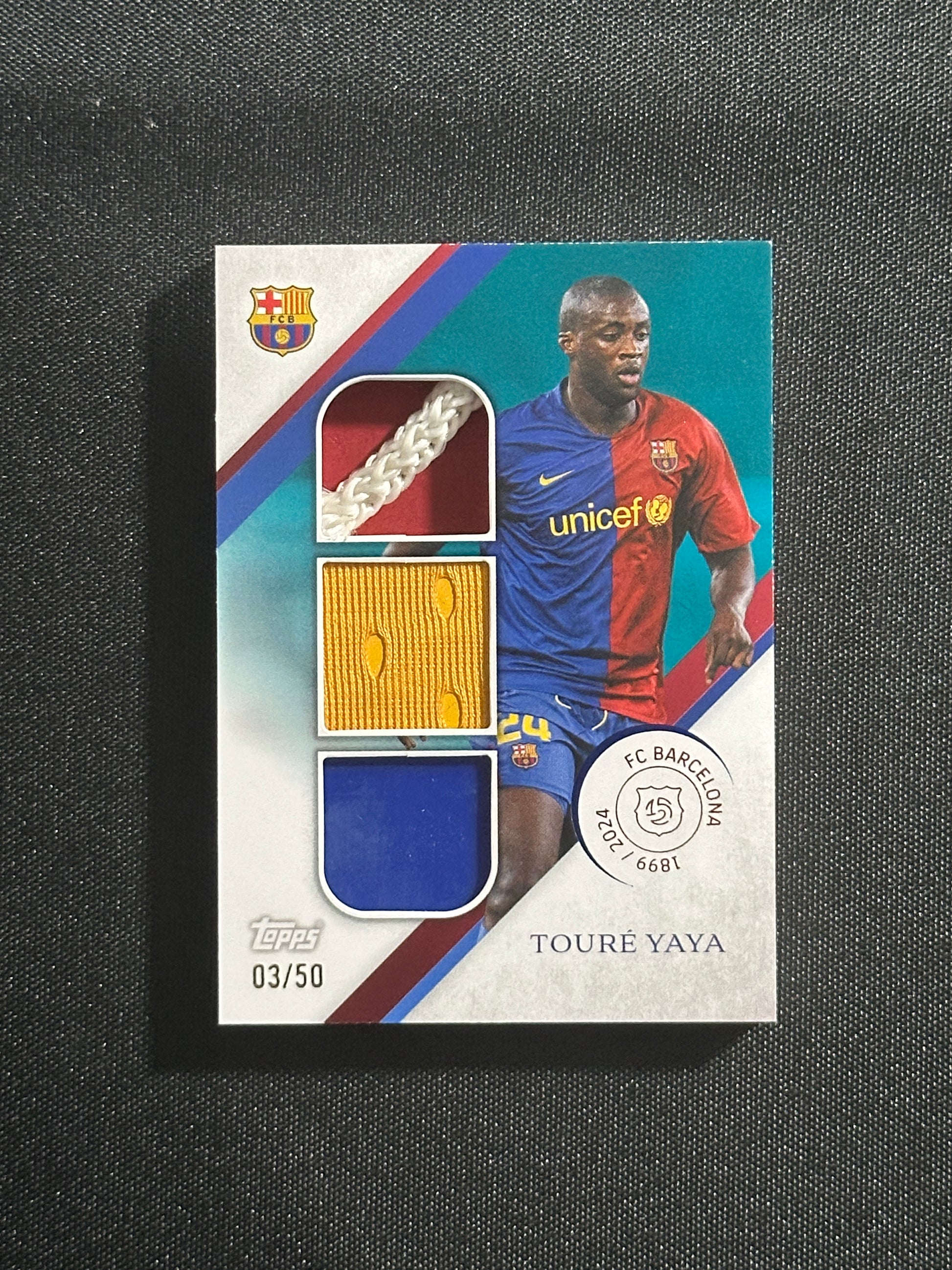 Yaya Toure  Patch 03/50 - Topps Barcelona 125