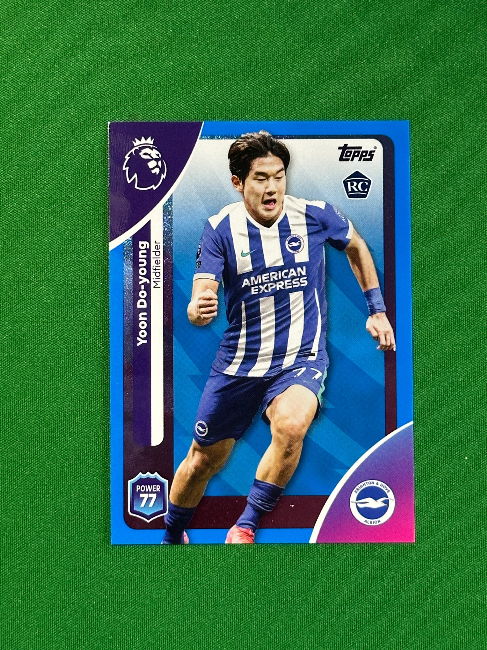 Yoon Do-Young Blue Parallel Base - Topps Premier League 2026