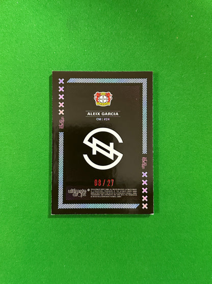 Aleix Garcia Numbered Parallel 08/27 - Ultimate Dropz Bayer 04 Leverkusen Supernova 2024 - back