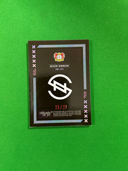 Aleix Garcia Numbered Parallel 25/27 - Ultimate Dropz Bayer 04 Leverkusen Supernova 2024 - back