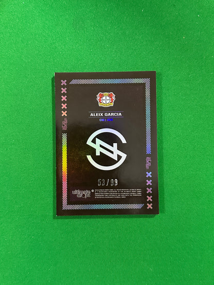 Aleix Garcia Numbered Parallel 53/99 - Ultimate Dropz Bayer 04 Leverkusen Supernova 2024 - back