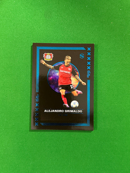 Alejandro Grimaldo Numbered Parallel 02/05 - Ultimate Dropz Bayer 04 Leverkusen Supernova 2024 - front