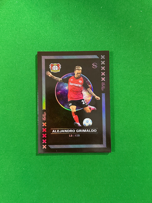 Alejandro Grimaldo Numbered Parallel 36/99 - Ultimate Dropz Bayer 04 Leverkusen Supernova 2024 - front