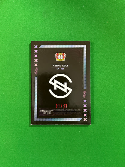 Amine Adli Numbered Parallel 01/27 - Ultimate Dropz Bayer 04 Leverkusen Supernova 2024 - back