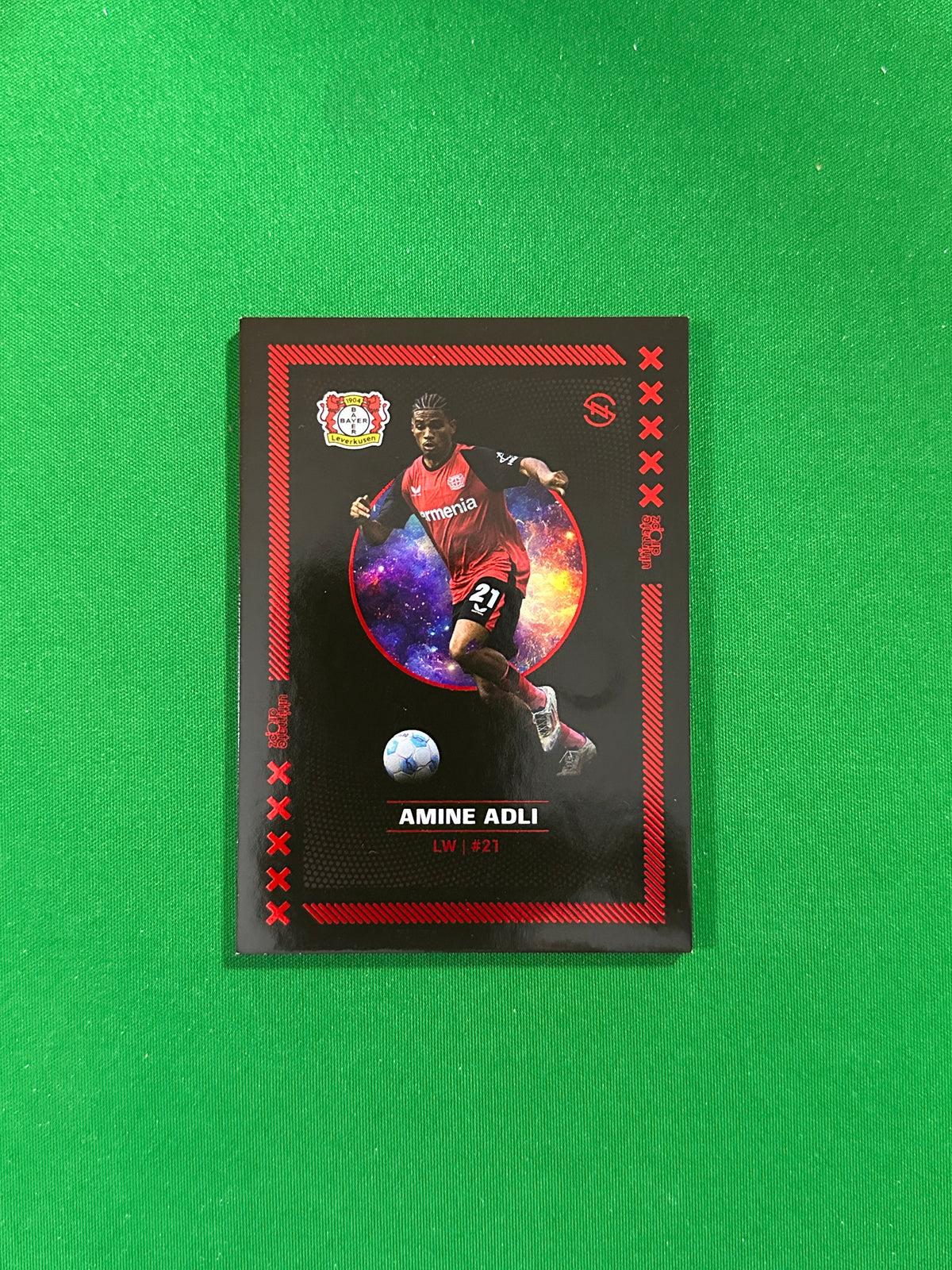 Amine Adli Numbered Parallel 01/27 - Ultimate Dropz Bayer 04 Leverkusen Supernova 2024 - front
