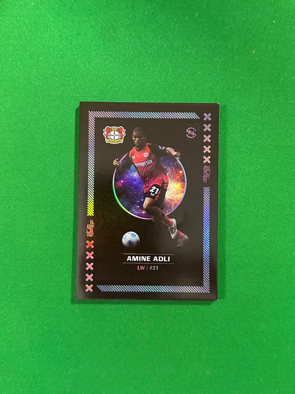 Amine Adli Numbered Parallel 21/99 - Ultimate Dropz Bayer 04 Leverkusen Supernova 2024 - front