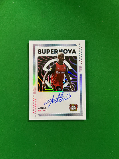 Arthur On-card Autograph 23/26 - Ultimate Dropz Bayer 04 Leverkusen Supernova 2024 - front