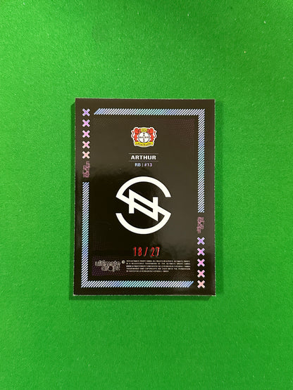 Arthur Numbered Parallel 18/27 - Ultimate Dropz Bayer 04 Leverkusen Supernova 2024 - back