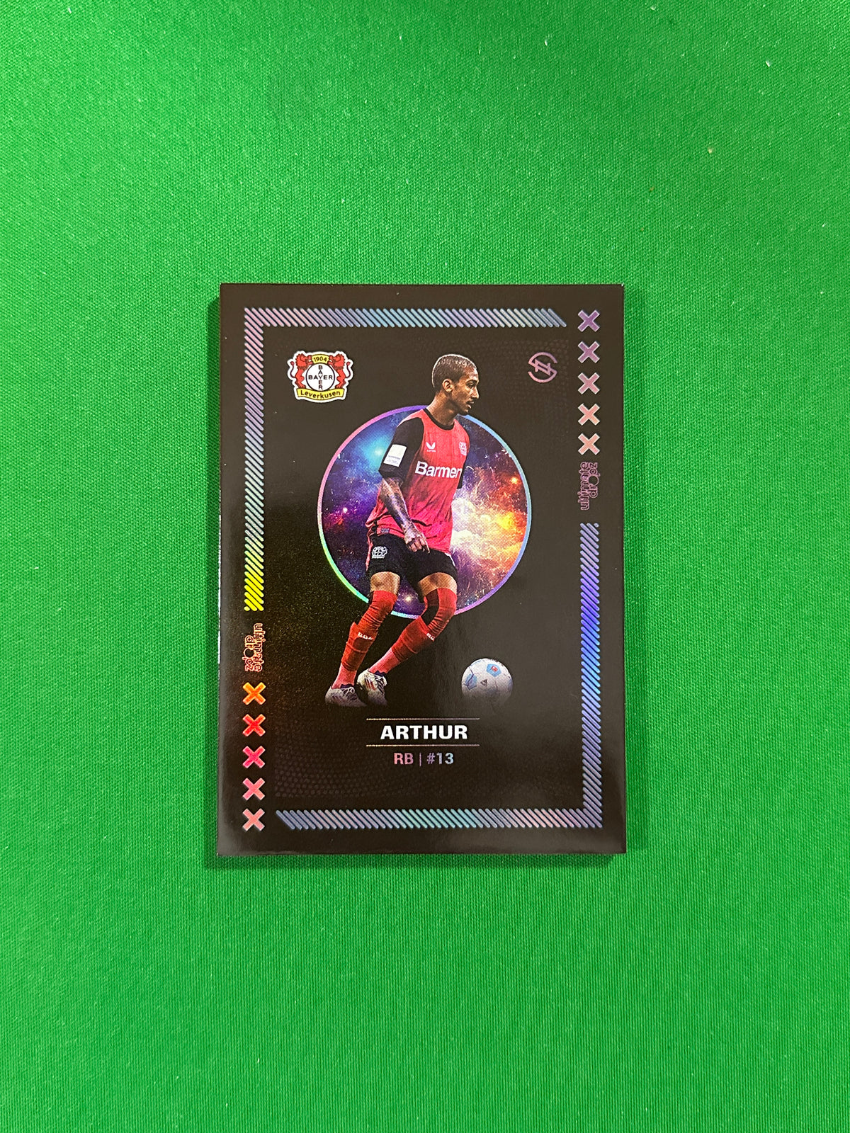 Arthur Numbered Parallel 30/99 - Ultimate Dropz Bayer 04 Leverkusen Supernova 2024 - front