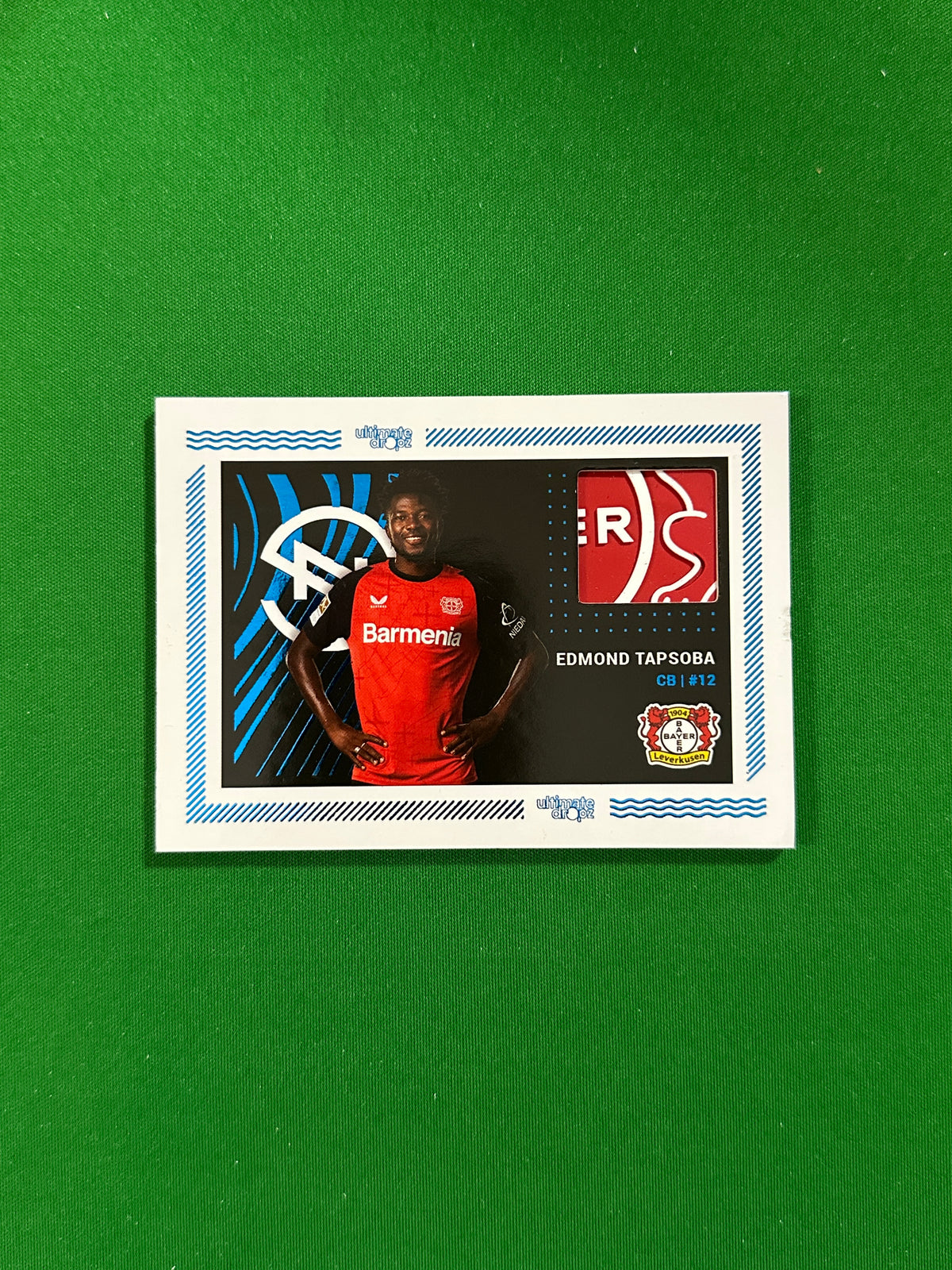 Edmond Tapsoba Match-worn Patch 05/10 - Ultimate Dropz Bayer 04 Leverkusen Supernova 2024 - front