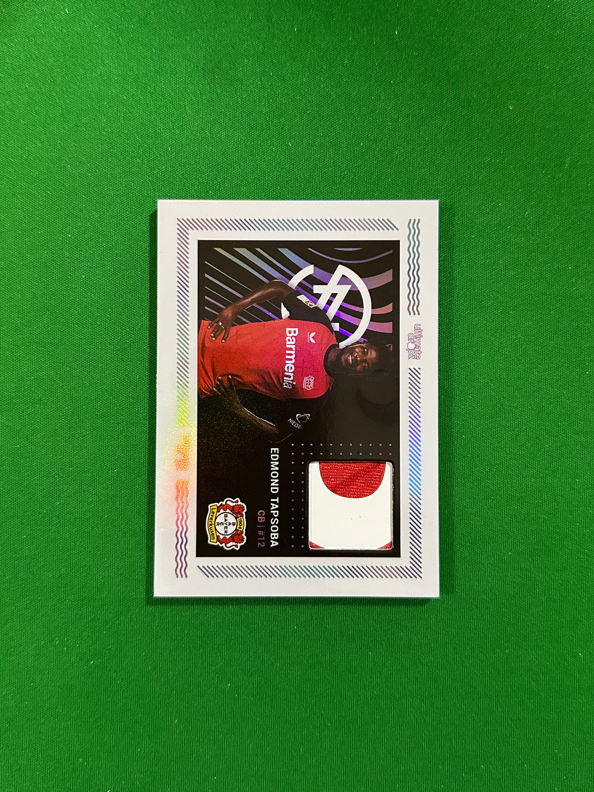 Edmond Tapsoba Match-worn Patch 75/99 - Ultimate Dropz Bayer 04 Leverkusen Supernova 2024 - front