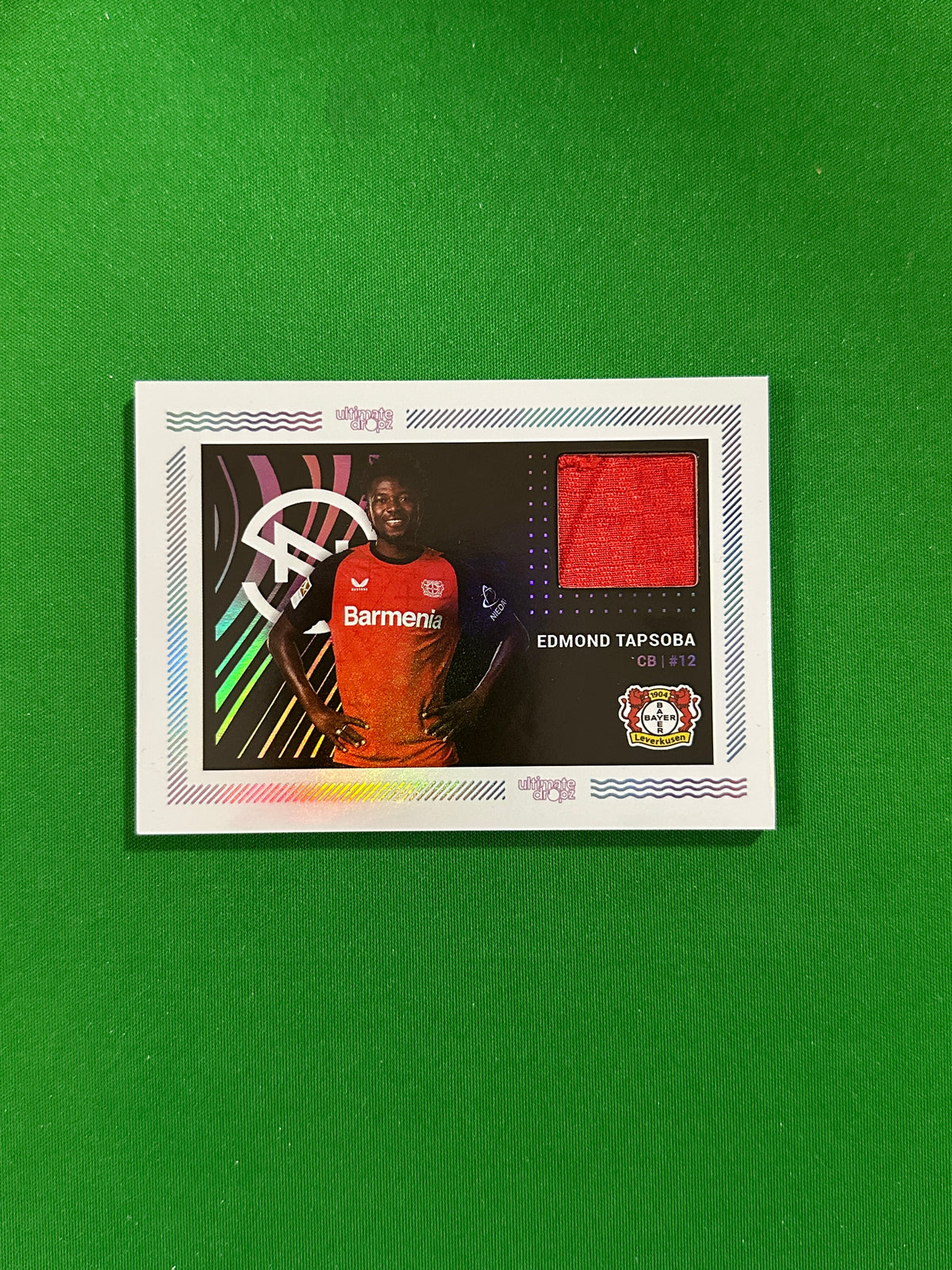 Edmond Tapsoba Match-worn Patch 95/99 - Ultimate Dropz Bayer 04 Leverkusen Supernova 2024 - front