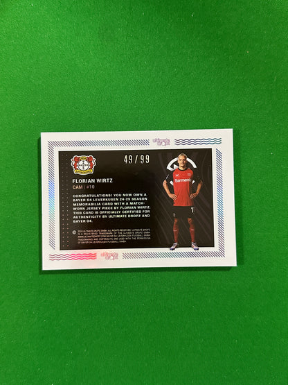Florian Wirtz Match-worn Patch 49/99 - Ultimate Dropz Bayer 04 Leverkusen Supernova 2024 - back