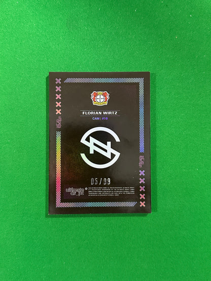 Florian Wirtz Numbered Parallel 05/99 - Ultimate Dropz Bayer 04 Leverkusen Supernova 2024 - back
