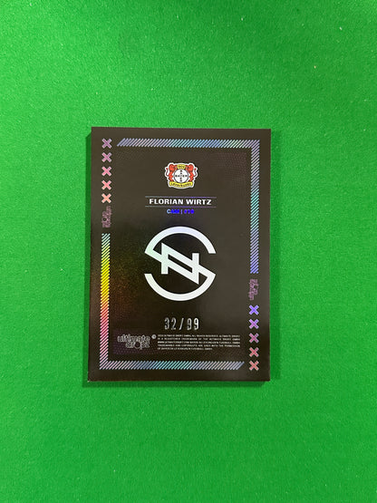 Florian Wirtz Numbered Parallel 32/99 - Ultimate Dropz Bayer 04 Leverkusen Supernova 2024 - back