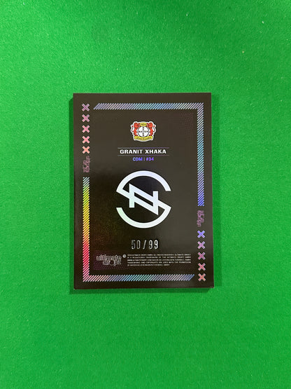Granit Xhaka Numbered Parallel 50/99 - Ultimate Dropz Bayer 04 Leverkusen Supernova 2024 - back