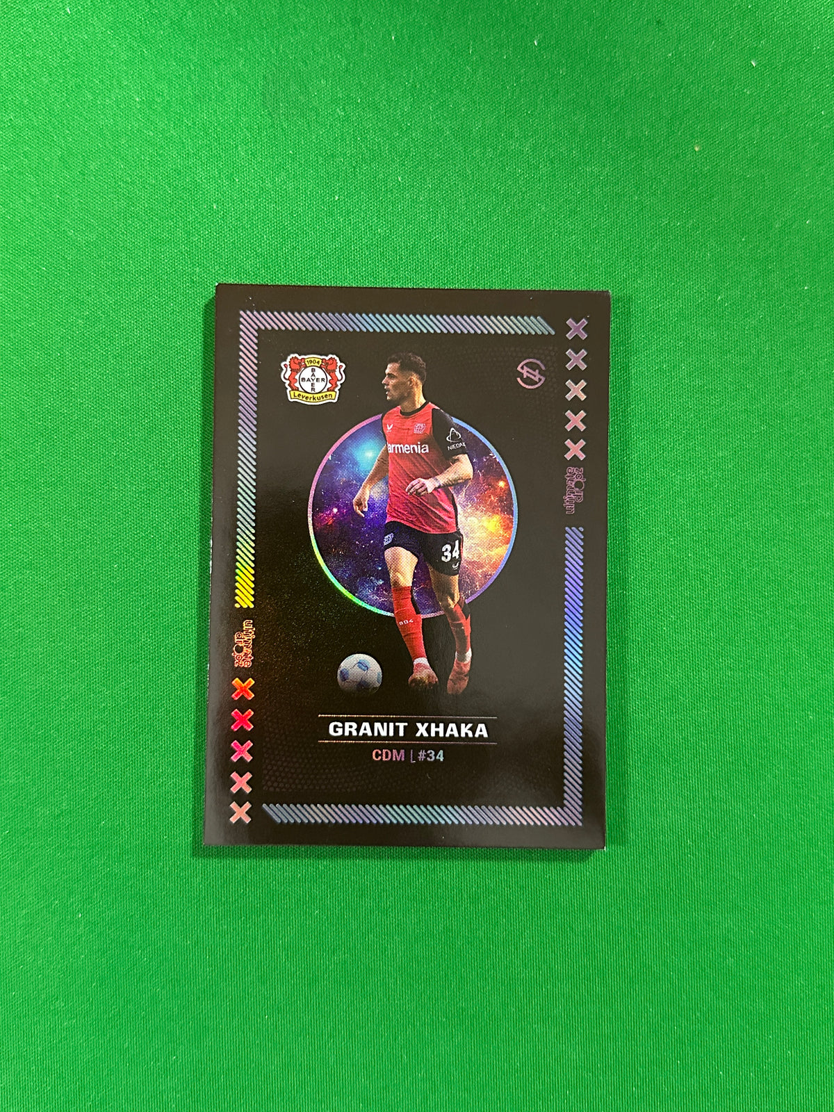 Granit Xhaka Numbered Parallel 50/99 - Ultimate Dropz Bayer 04 Leverkusen Supernova 2024 - front
