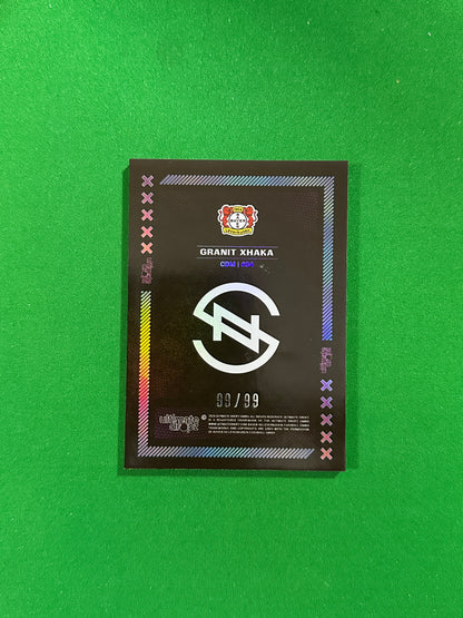 Granit Xhaka Numbered Parallel 99/99 - Ultimate Dropz Bayer 04 Leverkusen Supernova 2024 - back
