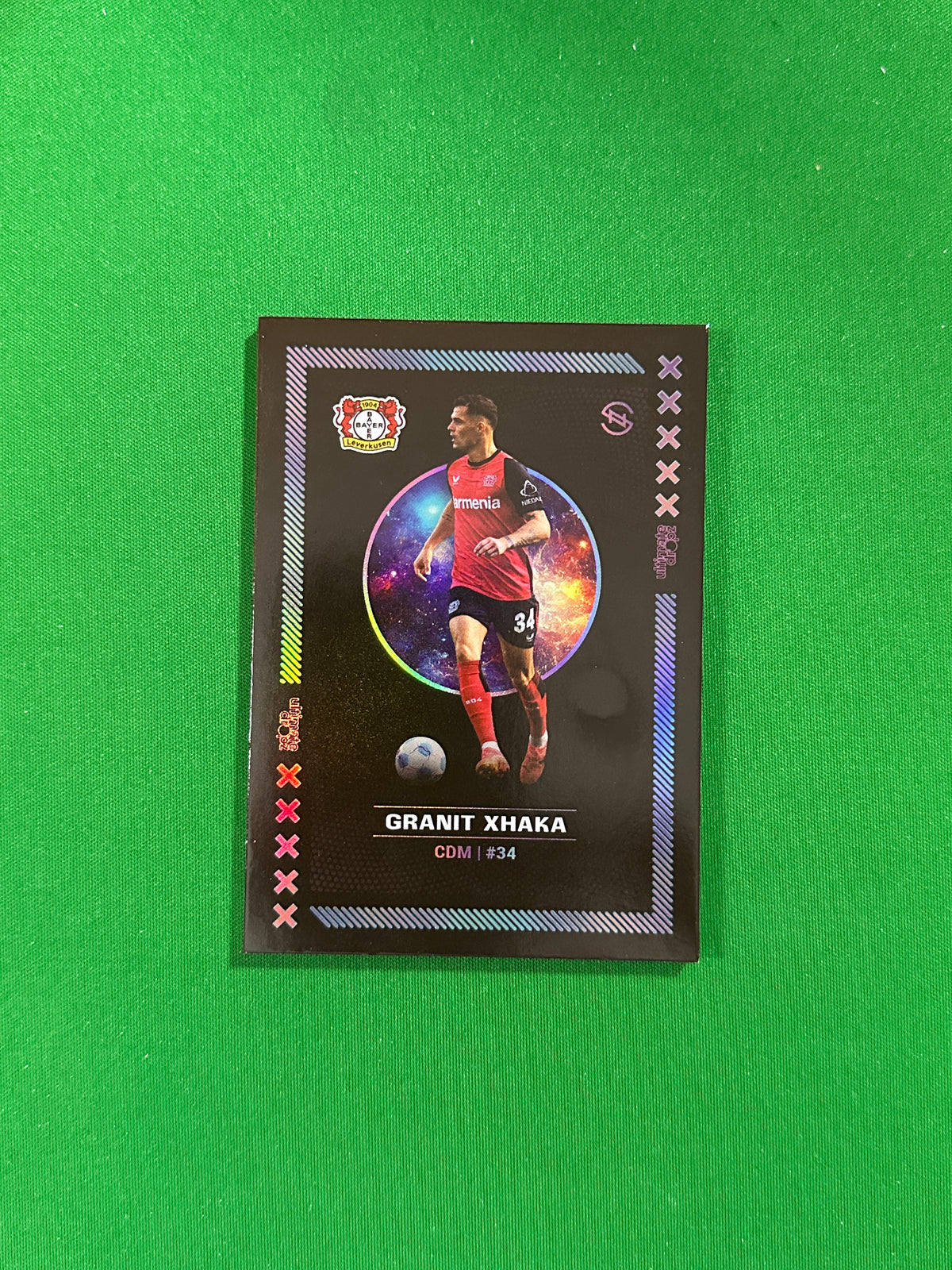 Granit Xhaka Numbered Parallel 99/99 - Ultimate Dropz Bayer 04 Leverkusen Supernova 2024 - front