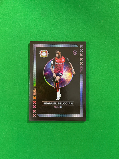 Jeanuël Belocian Numbered Parallel 11/99 - Ultimate Dropz Bayer 04 Leverkusen Supernova 2024 - front