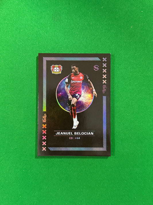 Jeanuël Belocian Numbered Parallel 11/99 - Ultimate Dropz Bayer 04 Leverkusen Supernova 2024 - front