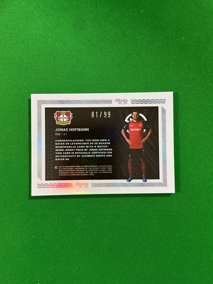 Jonas Hofmann Match-worn Patch 81/99 - Ultimate Dropz Bayer 04 Leverkusen Supernova 2024 - back