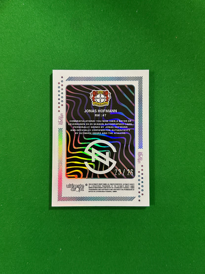 Jonas Hofmann On-card Autograph 23/26 - Ultimate Dropz Bayer 04 Leverkusen Supernova 2024 - back