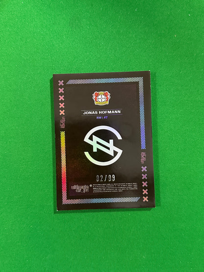 Jonas Hofmann Numbered Parallel 82/99 - Ultimate Dropz Bayer 04 Leverkusen Supernova 2024 - back