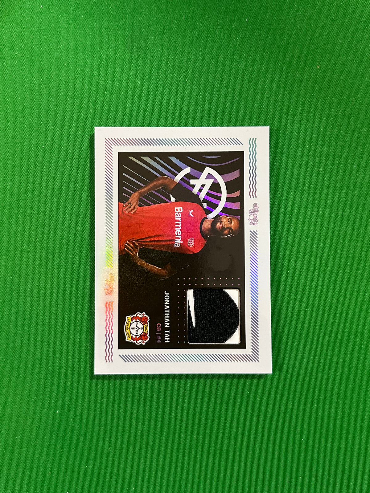 Jonathan Tah Match-worn Patch 31/99 - Ultimate Dropz Bayer 04 Leverkusen Supernova 2024 - front