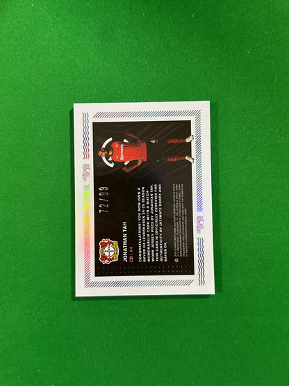 Jonathan Tah Match-worn Patch 72/99 - Ultimate Dropz Bayer 04 Leverkusen Supernova 2024 - back