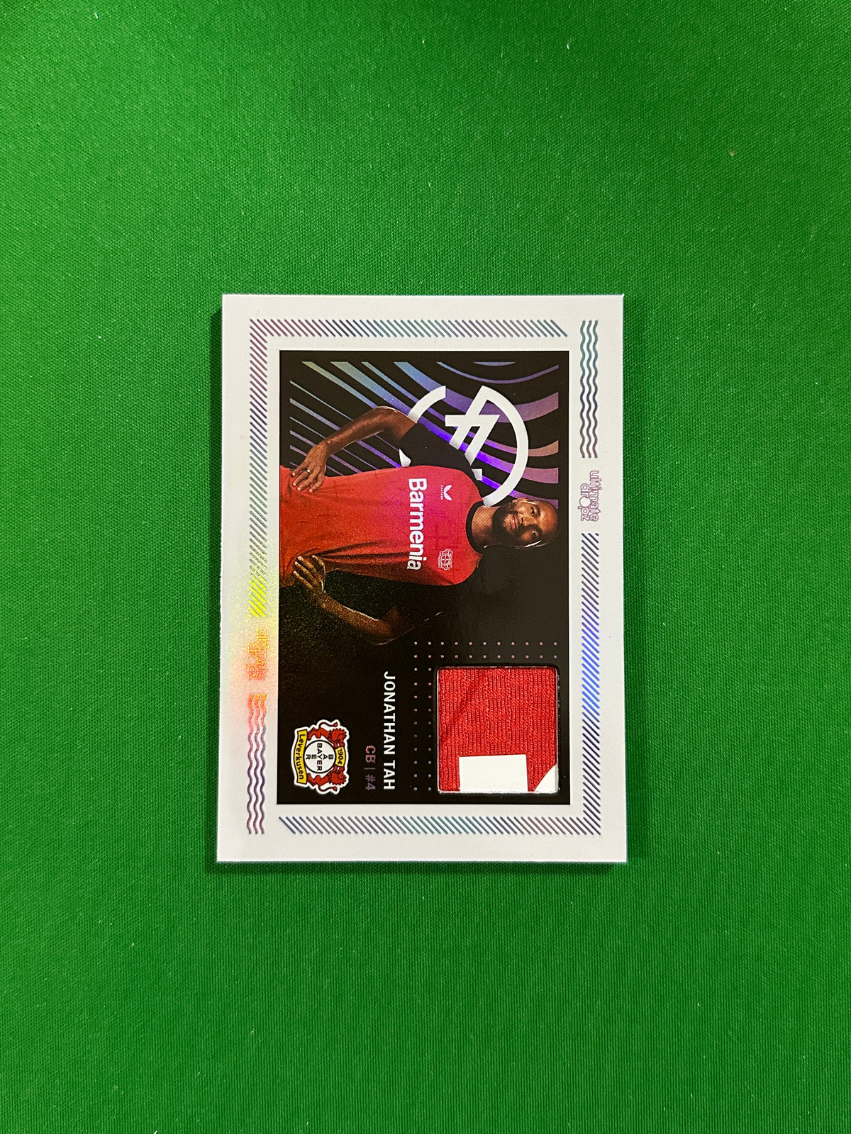 Jonathan Tah Match-worn Patch 72/99 - Ultimate Dropz Bayer 04 Leverkusen Supernova 2024 - front