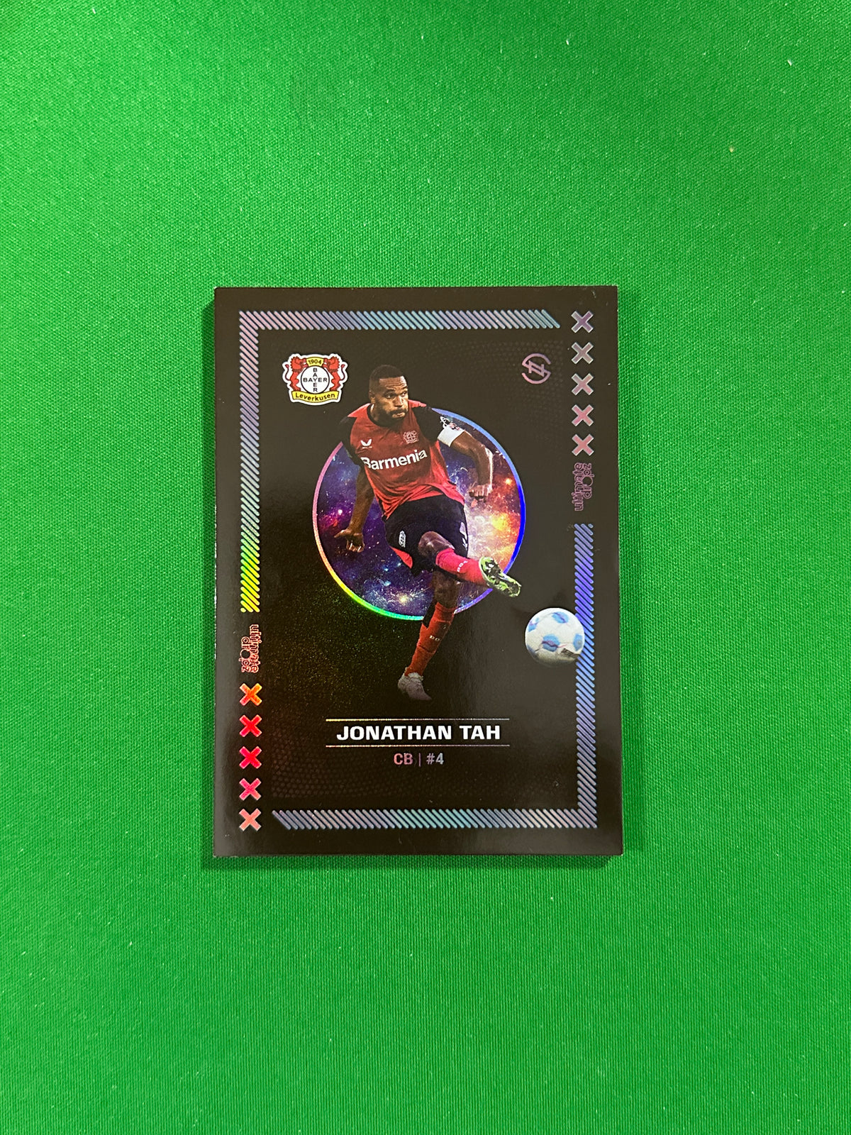 Jonathan Tah Numbered Parallel 82/99 - Ultimate Dropz Bayer 04 Leverkusen Supernova 2024 - front