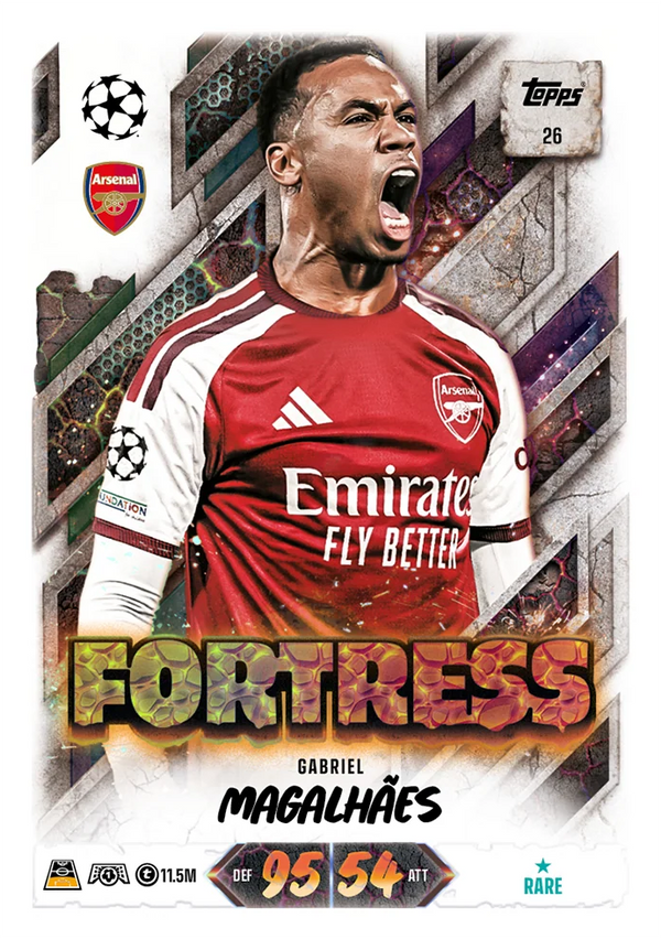 Gabriel Magalhães — Fortress card example from Topps Match Attax 2026/27