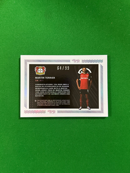 Martin Terrier Match-worn Patch 64/99 - Ultimate Dropz Bayer 04 Leverkusen Supernova 2024 - back