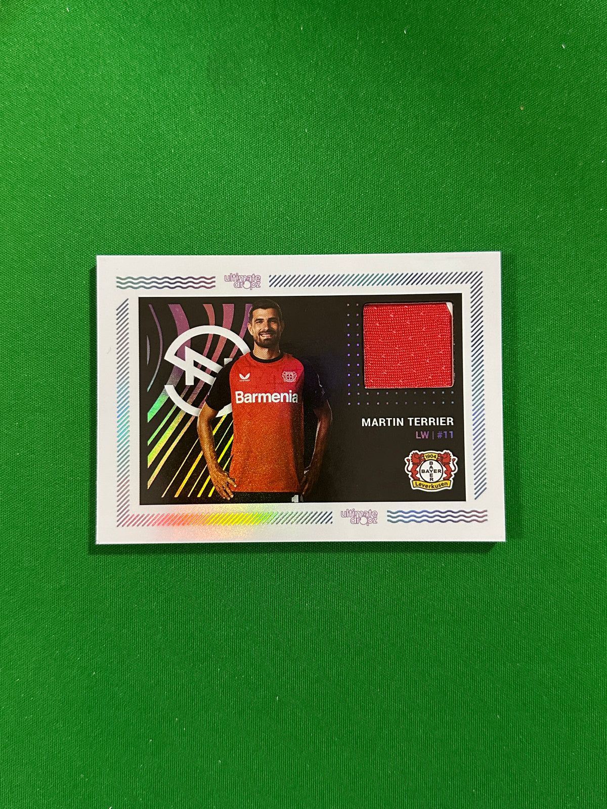 Martin Terrier Match-worn Patch 64/99 - Ultimate Dropz Bayer 04 Leverkusen Supernova 2024 - front