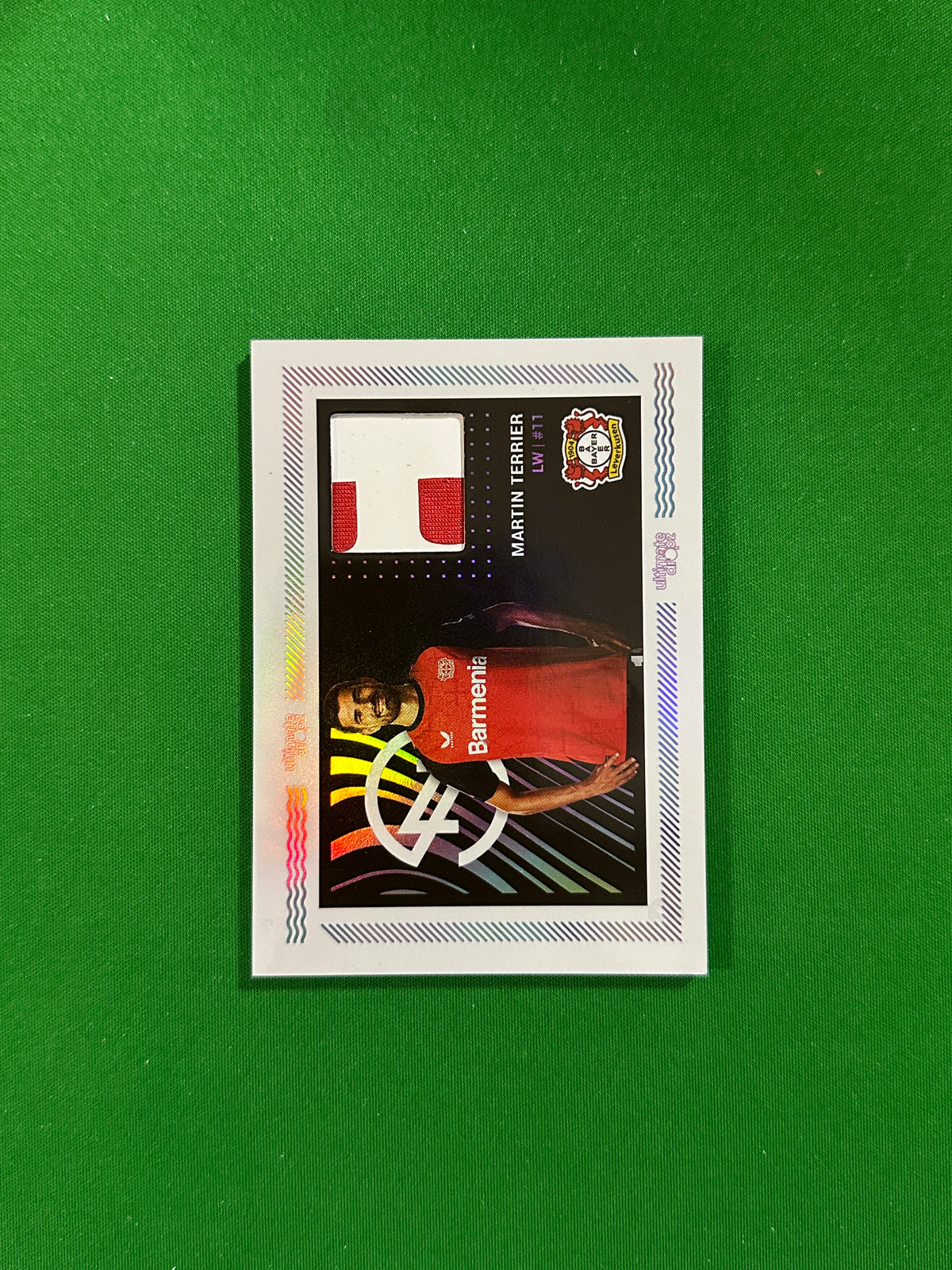 Martin Terrier Match-worn Patch 73/99 - Ultimate Dropz Bayer 04 Leverkusen Supernova 2024 - front