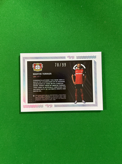 Martin Terrier Match-worn Patch 78/99 - Ultimate Dropz Bayer 04 Leverkusen Supernova 2024 - back