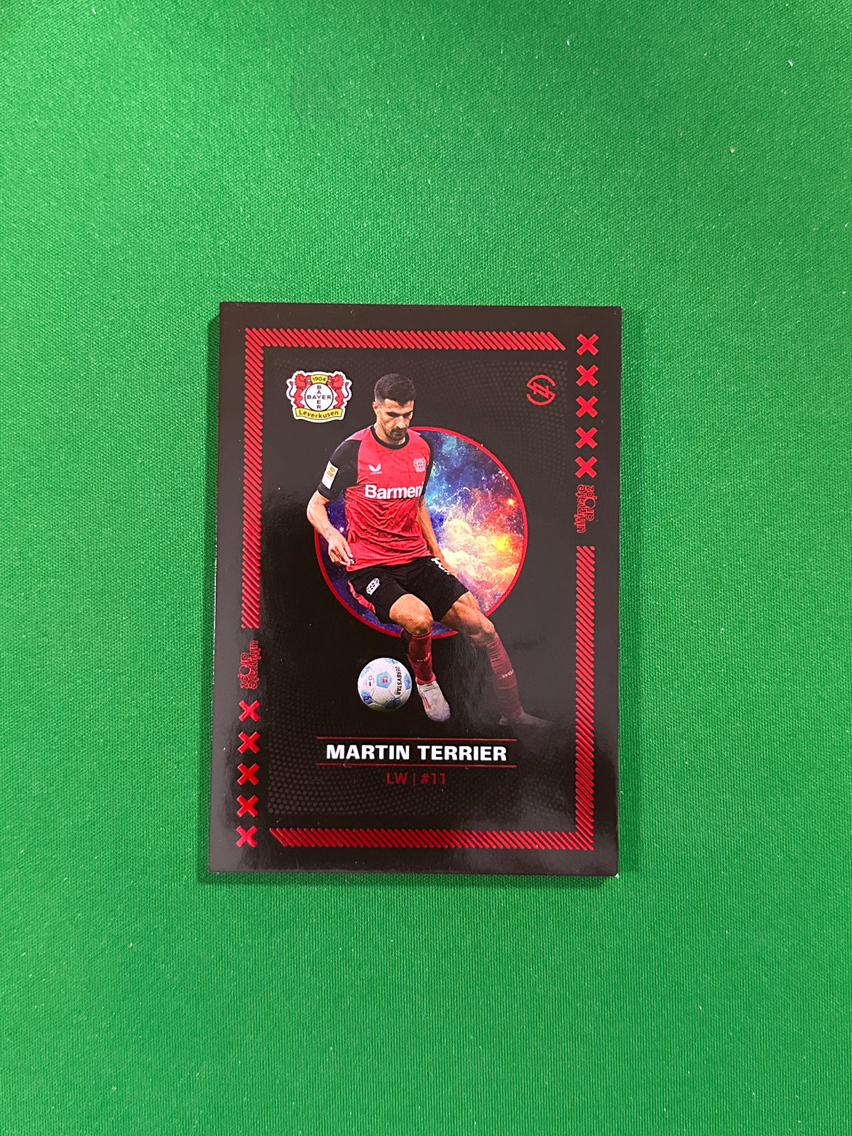 Martin Terrier Numbered Parallel 01/27 - Ultimate Dropz Bayer 04 Leverkusen Supernova 2024 - front
