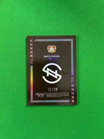 Matej Kovar Numbered Parallel 18/99 - Ultimate Dropz Bayer 04 Leverkusen Supernova 2024 - back