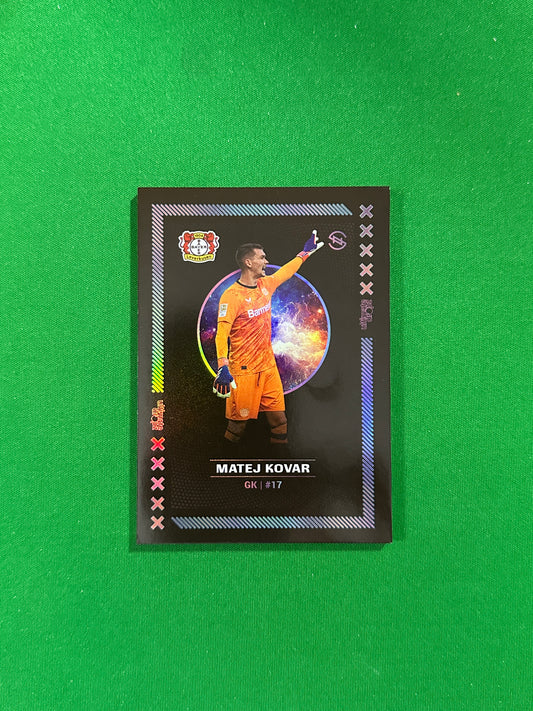 Matej Kovar Numbered Parallel 18/99 - Ultimate Dropz Bayer 04 Leverkusen Supernova 2024 - front