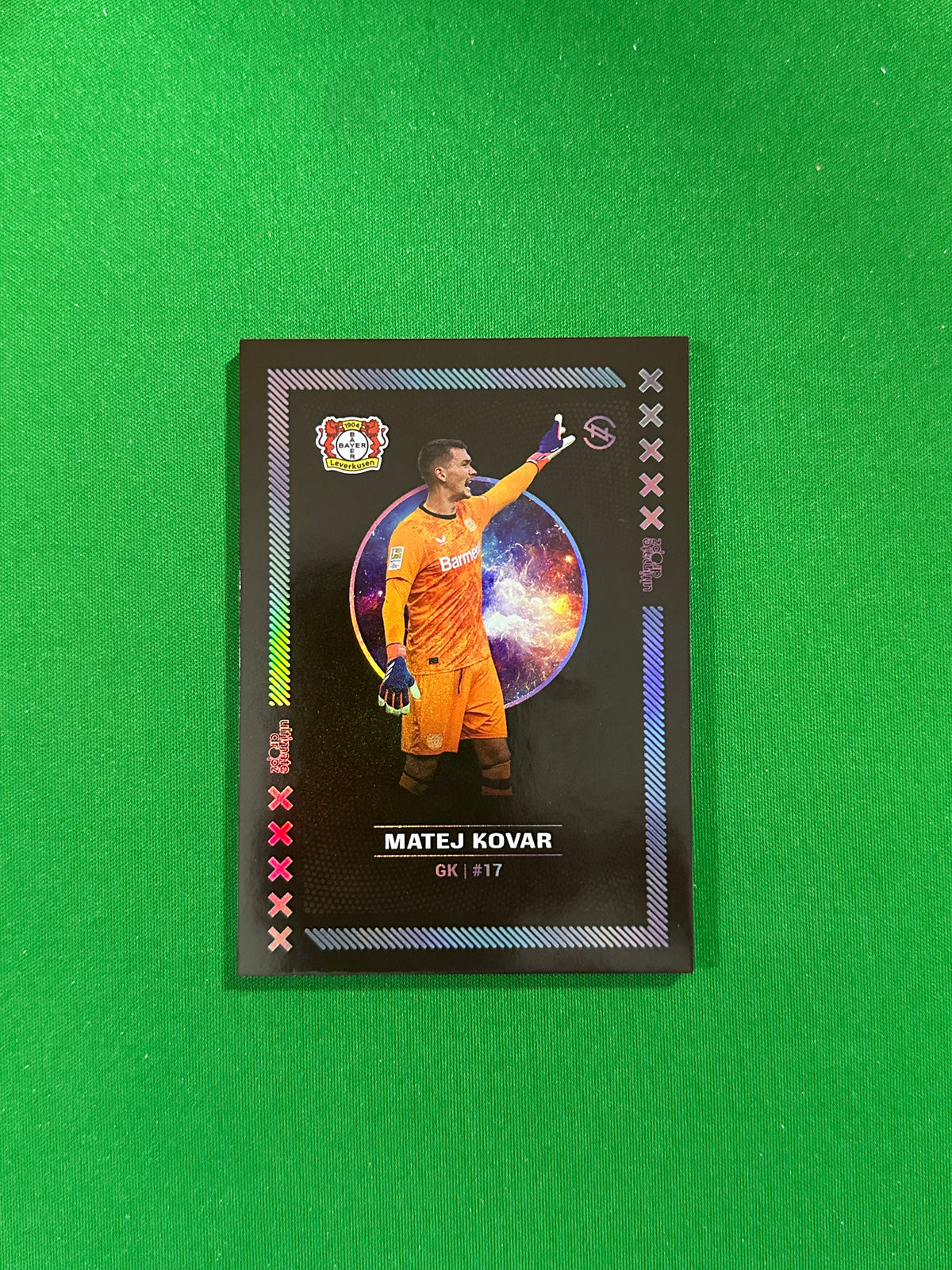 Matej Kovar Numbered Parallel 22/99 - Ultimate Dropz Bayer 04 Leverkusen Supernova 2024 - front