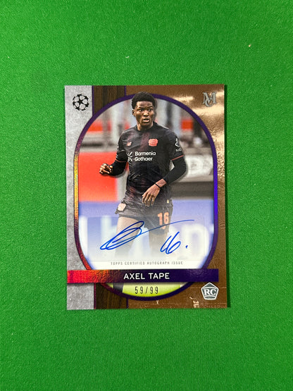 Axel Tape Topps Museum UEFA 2025/26 Archival Autograph Amethyst 59/99 #AA-AT — front