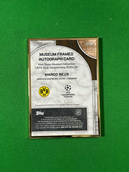 Marco Reus Topps Museum UEFA 2025/26 Museum Framed Autograph Ruby 68/75 #FA-MR — back