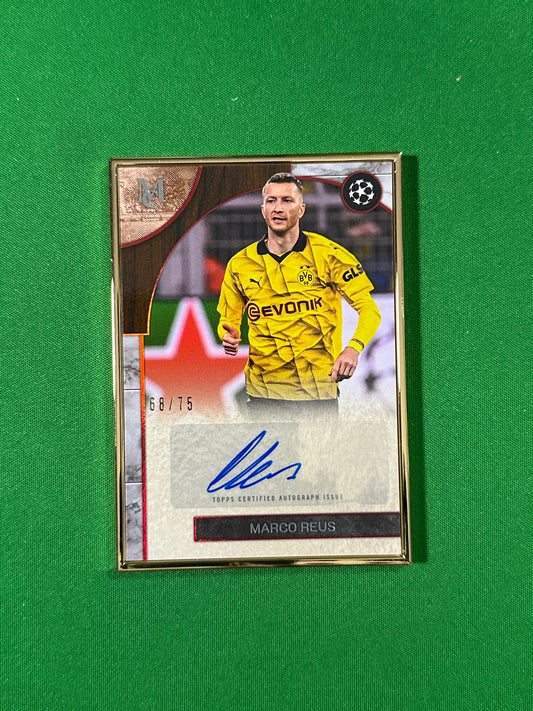 Marco Reus Topps Museum UEFA 2025/26 Museum Framed Autograph Ruby 68/75 #FA-MR — front
