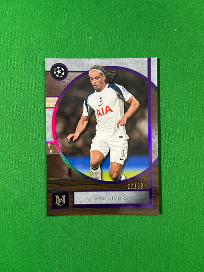 Xavi Simons Topps Museum UEFA 2025/26 Amethyst 06/99 #59 — front