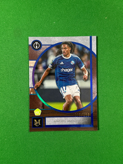 Mathis Amougou Topps Museum UEFA 2025/26 Sapphire 100/150 #21 — front