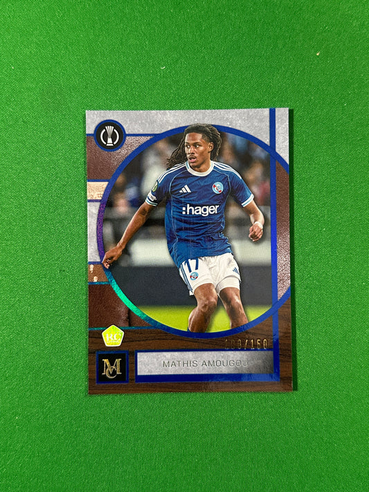 Mathis Amougou Topps Museum UEFA 2025/26 Sapphire 100/150 #21 — front